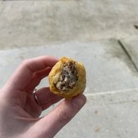 Battered sausage   at Beach Buoys in Margate
