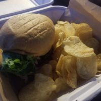 Plant Power burger (hold the cheese, sauce, and request the Hawaiian bun at Yavapai Tavern in Grand Canyon Village