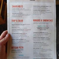 Menu 1 with vegan labels at Yavapai Tavern in Grand Canyon Village