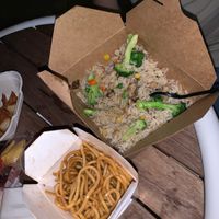 AMAZING hawaiian fried rice and noodles at Veggie Village in Chandler