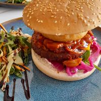 Mighty burger at Moka  in Ardrossan