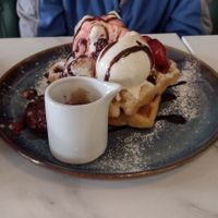 Vegan berry waffle at Moka  in Ardrossan