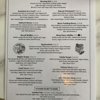 the menu  at Moka  in Ardrossan