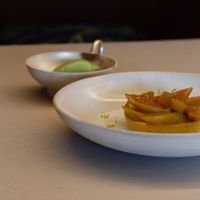 Rhubarb Royal with Sorrel Ice-cream at kommod in Vienna