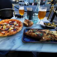 Calzone and pizza at Purezza in Manchester