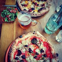 Rocket Salad and two Pizzas (I don't remember their Names anymore) at Purezza in Manchester