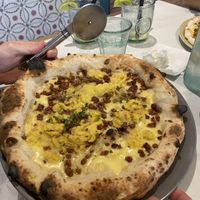 carbonara pizza  at Purezza in Manchester