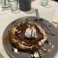 chocolate pizza  at Purezza in Manchester