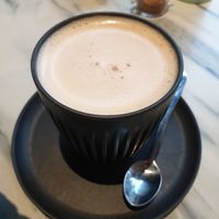 Chai latte at Purezza in Manchester
