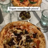 Four seasons and a Margherita with pepperoni   at Purezza in Manchester