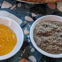 Lemon drop chilli jam and truffle dip at Purezza in Manchester