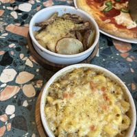Mac & Cheese and Garlic Potatoes   at Purezza in Manchester