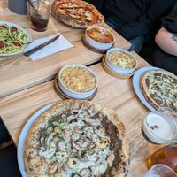 Funghi pizza at Purezza in Manchester