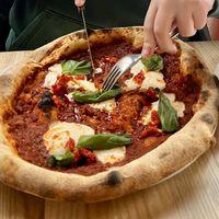 Lasagne pizza  at Purezza in Manchester