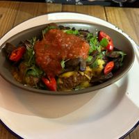 Hasselback with mushrooms   at Bandito Burrito in Windermere