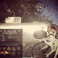 Walking up to the food truck. at The Vegan Yacht in Austin