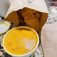 Chips and queso! Little kick of spice was nice  at The Vegan Yacht in Austin