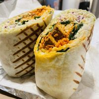 Buffalo burrito - filling and not too “Buffalo” flavored   at The Vegan Yacht in Austin