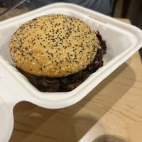 Gf pulled mushroom bbq burger   at Gaia's Urban Eatery in Charlottetown