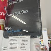 Looks like they used to even list flavorsout by base  at The Great Escape Ice Cream Parlor in Watkins Glen