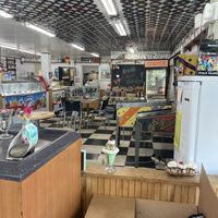 Super quirky interior with retro vibes  at The Great Escape Ice Cream Parlor in Watkins Glen