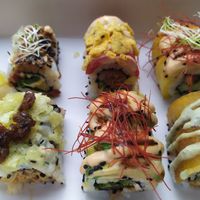 Pickles and safran topping at Loco Sushi in Hamburg