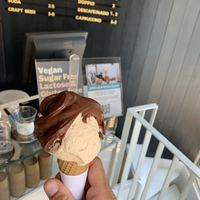 Dark chocolate and hazelnut. So rich and creamy!!!  at UAO by Mú - Healthy Italian Gelato in Lisbon