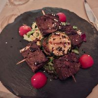 Pincho de tofu at La Época de Maricastaña in Aguadulce
