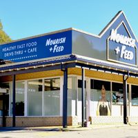 Exterior of cafe at Nourish and Feed in Kingsley