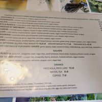 Menu at Granvegano in Poznan