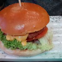 The Classic Burger at Vegan Temple Bar in Amsterdam