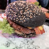 Smokey burger  at Vegan Temple Bar in Amsterdam