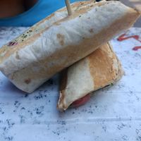 Shawarma wrap at Vegan Temple Bar in Amsterdam