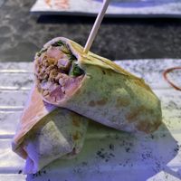 Shawarma wrap- minus red onion and jalapeños...  at Vegan Temple Bar in Amsterdam