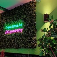 Wall art at Vegan Temple Bar in Amsterdam