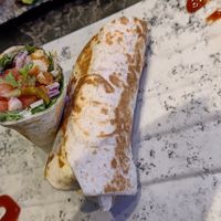 The no-chicken wrap at Vegan Temple Bar in Amsterdam