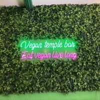 Sign  at Vegan Temple Bar in Amsterdam