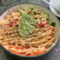 Ch*ken Poke Bowl  at Vegan Temple Bar in Amsterdam