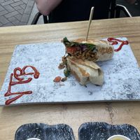 Shawarma wrap  at Vegan Temple Bar in Amsterdam