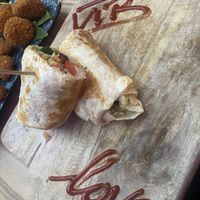 Ch*cken burrito  at Vegan Temple Bar in Amsterdam