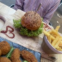 Ch*cken burger  at Vegan Temple Bar in Amsterdam