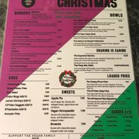 Menu  at Vegan Temple Bar in Amsterdam