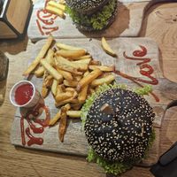 Beyond meat nacho burger at Vegan Temple Bar in Amsterdam