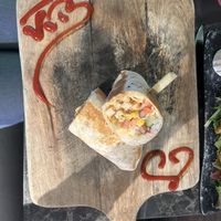 the chicken burrito  at Vegan Temple Bar in Amsterdam