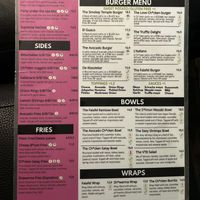 food menu  at Vegan Temple Bar in Amsterdam