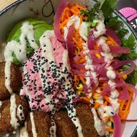 Great salat, the falafel were okay. at Vegan Temple Bar in Amsterdam