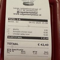   at Vegan Temple Bar in Amsterdam