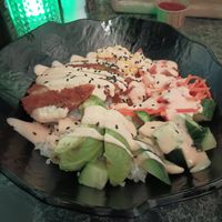 Avocado chick'n bowl. at Vegan Temple Bar in Amsterdam