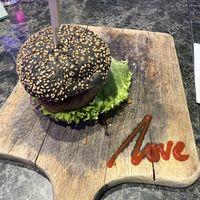 Best vegan food in Amsterdam! Truffle Burgen and bacon/ cheese fries. Wish I lived closer   at Vegan Temple Bar in Amsterdam