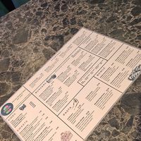 Menu at Vegan Temple Bar in Amsterdam